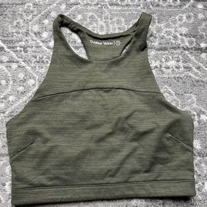 Outdoor Voices Move Free Sports Bra Womens Small Army Green Pullover No Pads